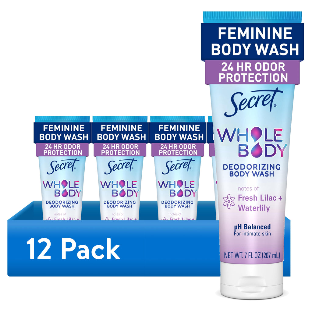 Feminine Wash 24 HR Deodorizing Body Wash for Women, Lilac &amp; Waterlily, 7oz