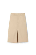 Below The Knee Kick Pleat Skirt