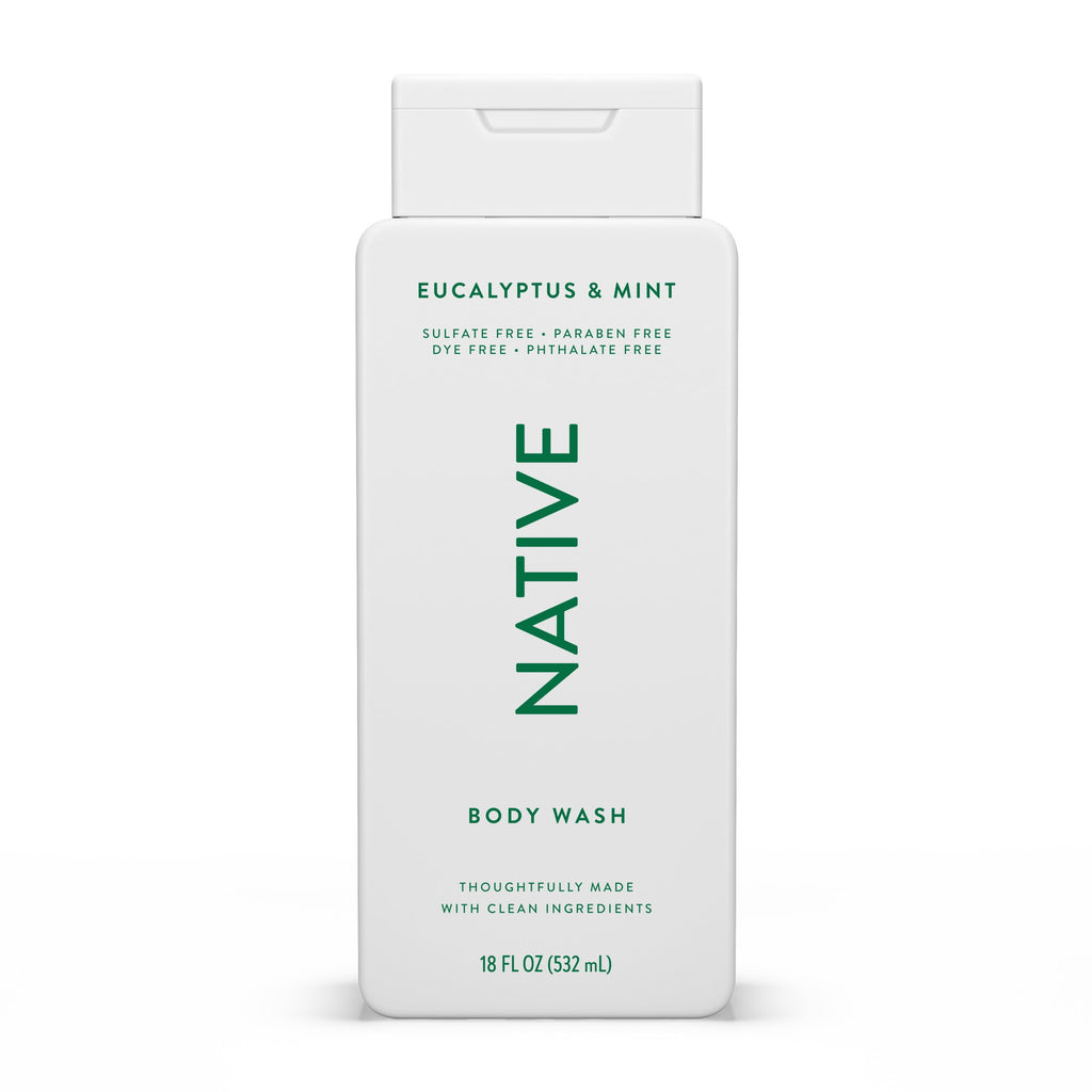 Body Wash, Eucalypts &amp; Mint, Sulfate Free, Naturally Derived Ingredients, 24hr Freshness, for Women &amp; Men, 18fl oz