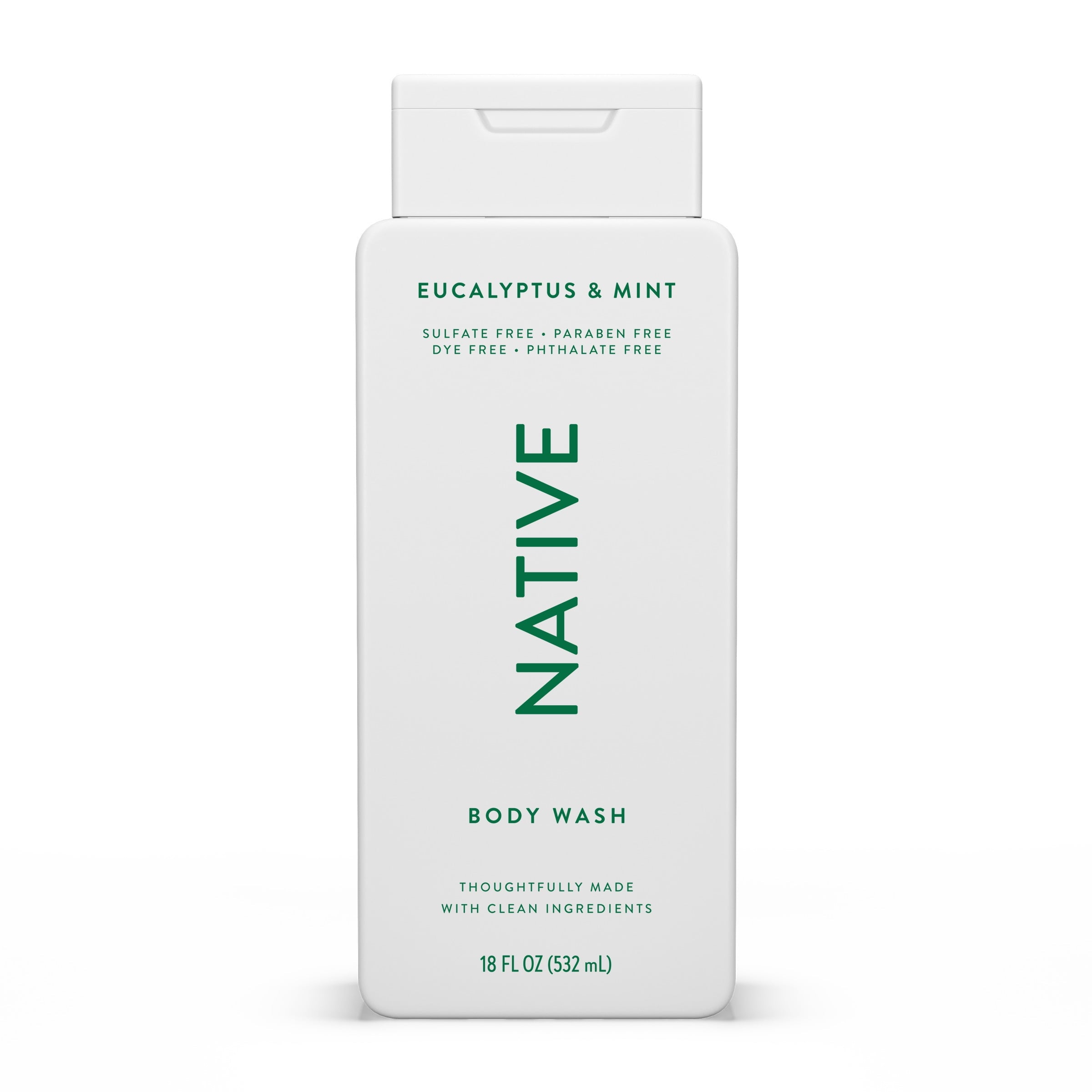 Body Wash, Eucalypts &amp; Mint, Sulfate Free, Naturally Derived Ingredients, 24hr Freshness, for Women &amp; Men, 18fl oz