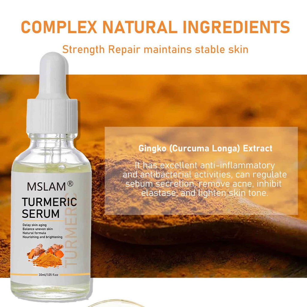 Turmeric Serum For Dark Spots Turmeric Dark Spots Corrector Serum For Face Moisturizing Massage Essence Reduces Hyper Pigmentation Age&amp;Sun Spots 30ml,Essence Clearance,White
