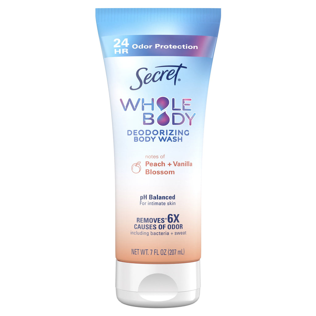 Feminine Wash 24 HR Deodorizing Body Wash for Women, Peach &amp; Vanilla, 7oz