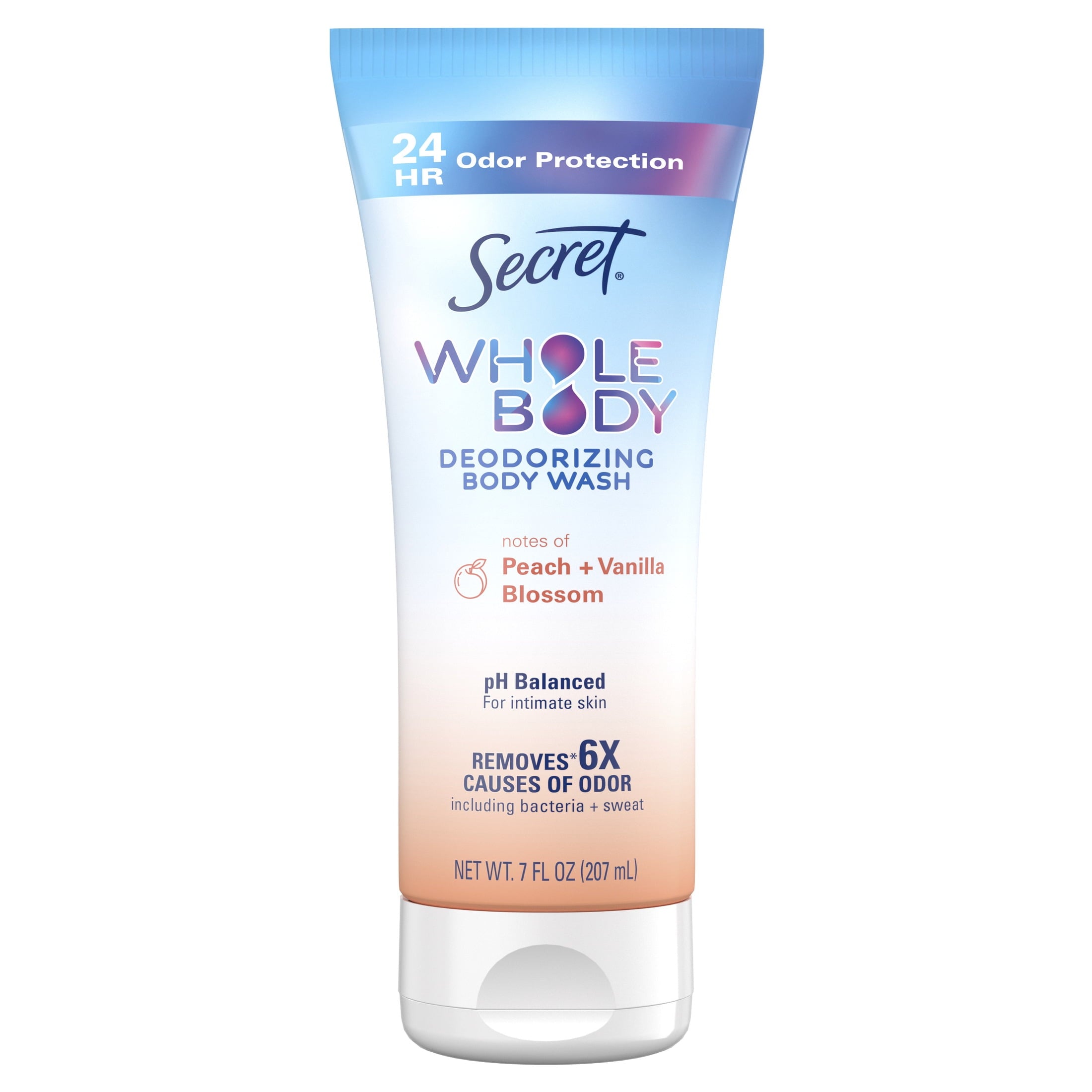Feminine Wash 24 HR Deodorizing Body Wash for Women, Peach &amp; Vanilla, 7oz