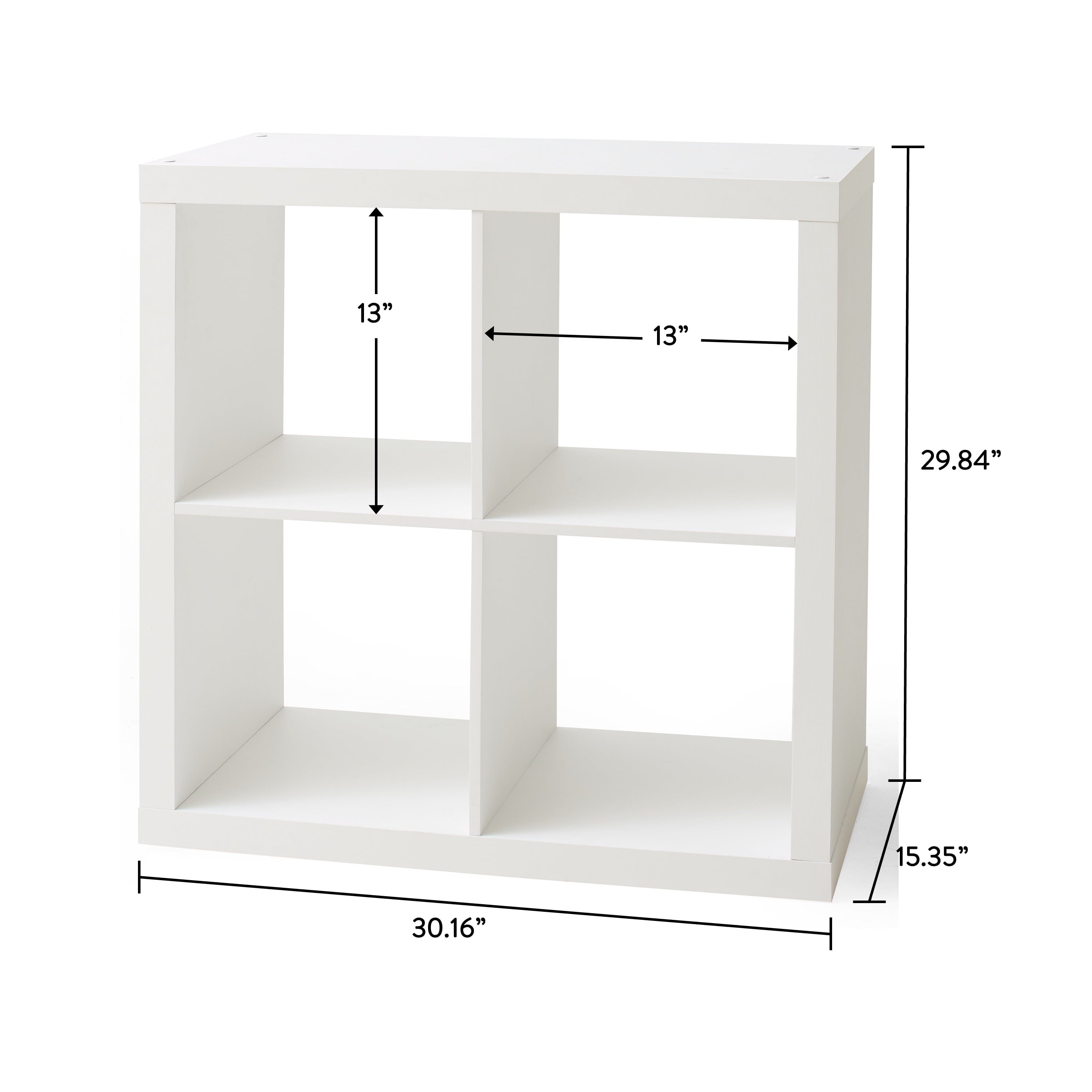 Better Homes &amp; Gardens 4 Cube Storage Organizer, White Texture