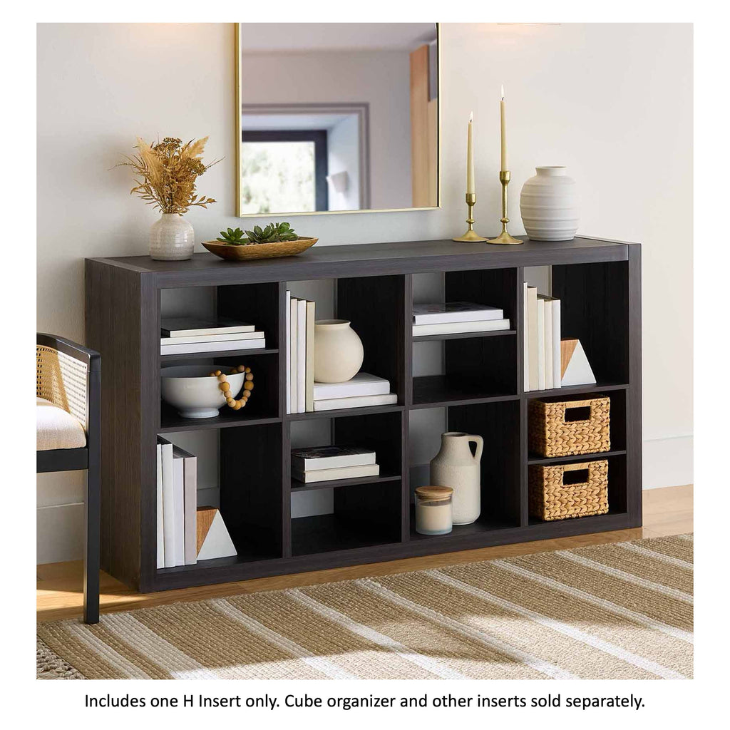 Better Homes &amp; Gardens H Shelf Insert for Cube Organizers, Tobacco Oak
