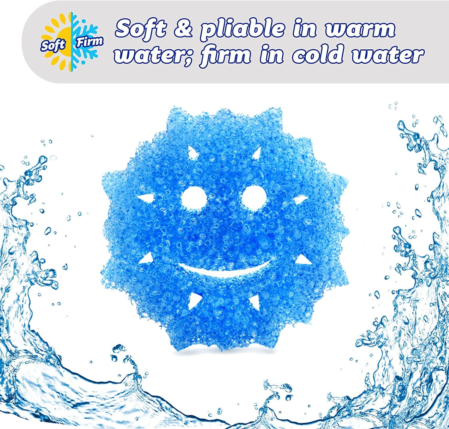 Winter Shapes Non-Scratch Cleaning Sponges, 3 Count