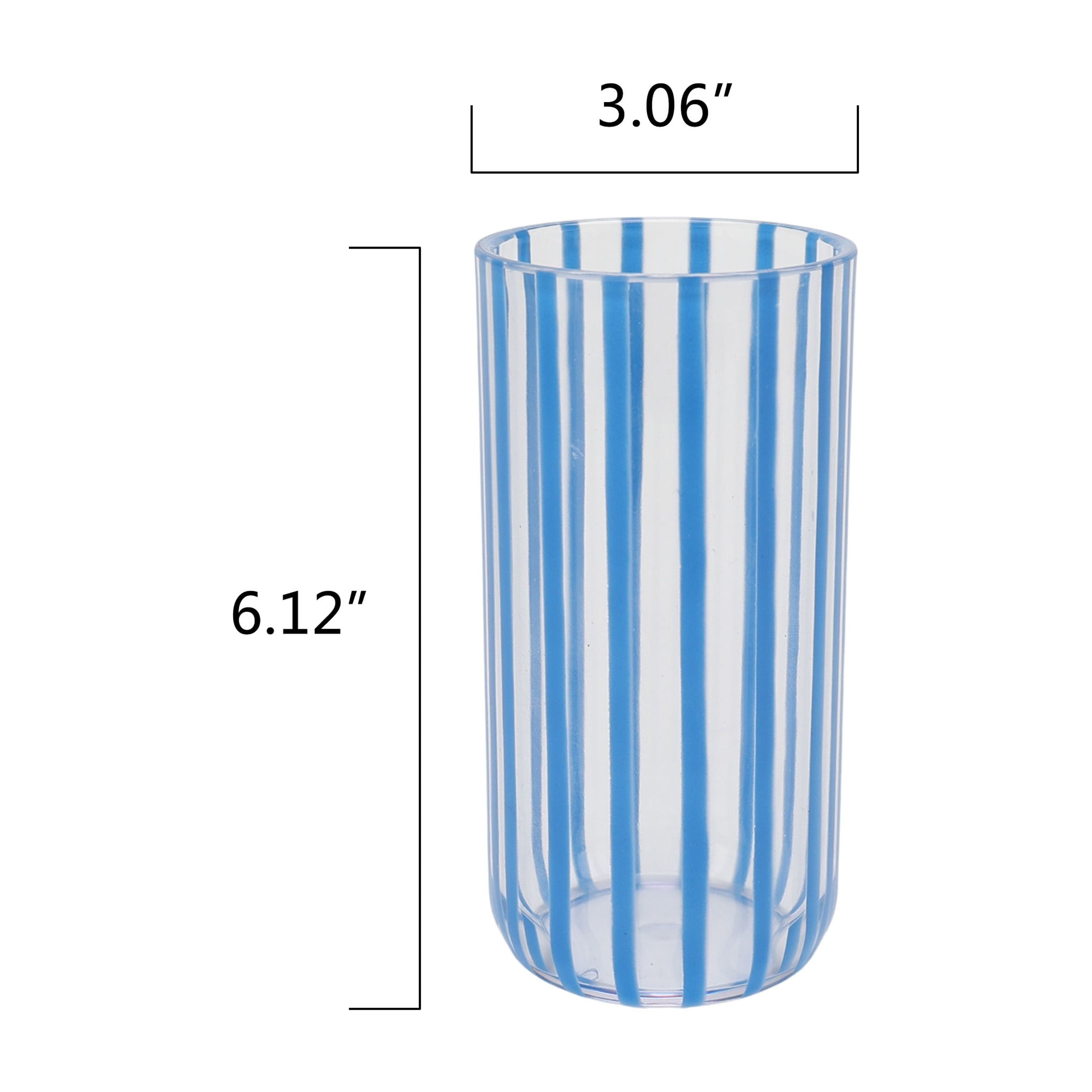 by Becky G. &amp; Alejandra 18-Ounce Tall Acrylic Stripe Line Tumbler, Blue