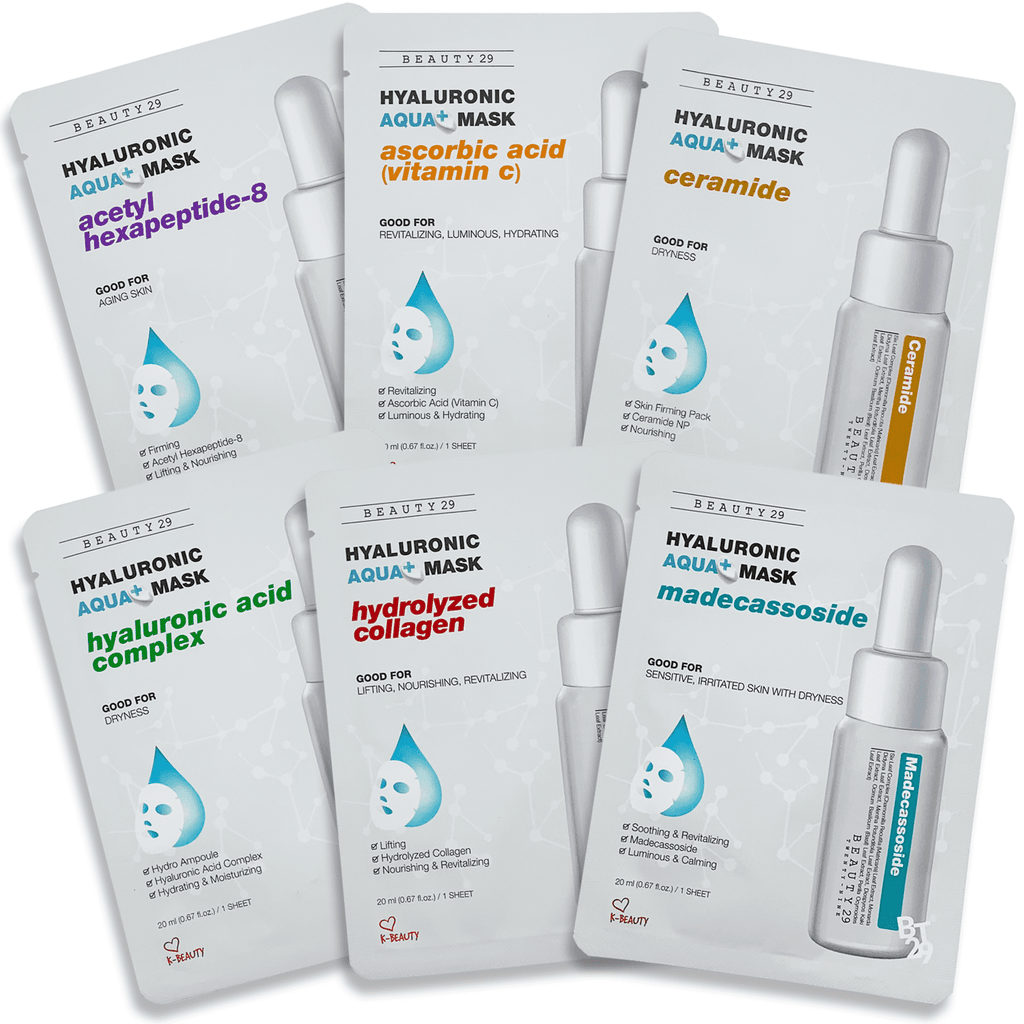 BEAUTY29 Hyaluronic Aqua Plus Essence Full Face Facial Sheet Mask 18 Sheets Combo Pack