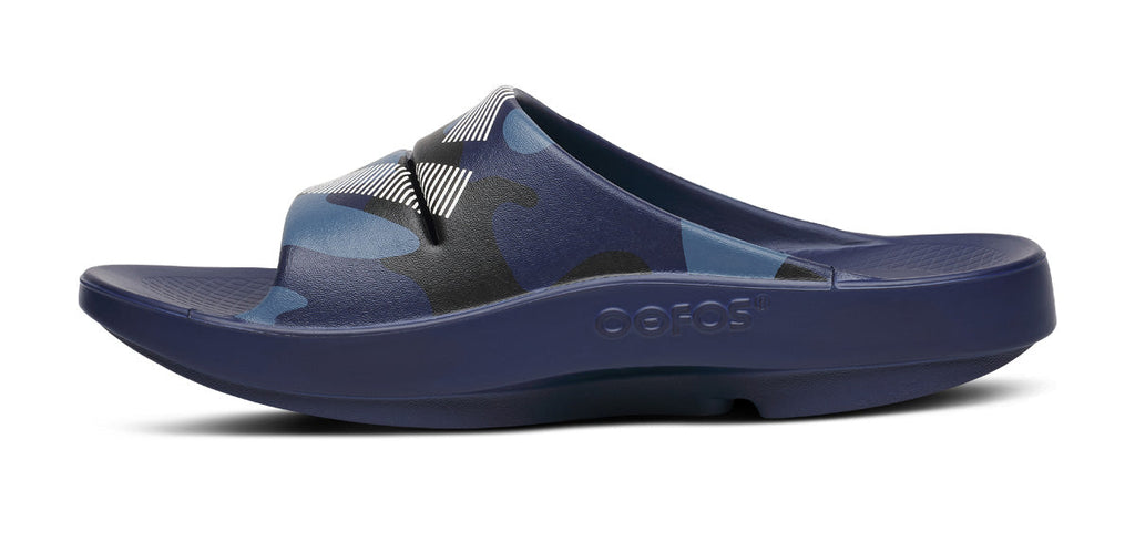 FJ X OOFOS Men’s OOahh Sport Slide Sandal – Navy Camo