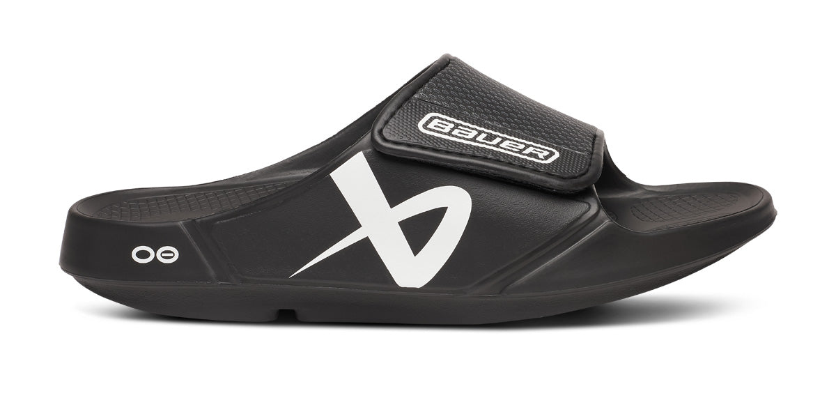BAUER/OOFOS Men’s OOahh Sport Flex Sandal ?C Black
