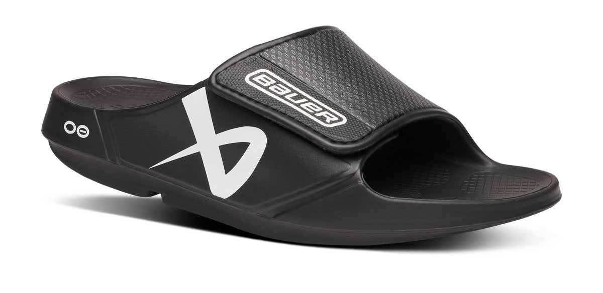 BAUER/OOFOS Men’s OOahh Sport Flex Sandal ?C Black