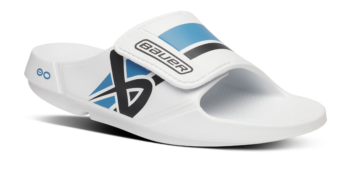 BAUER/OOFOS Men’s OOahh Sport Flex Sandal ?C White