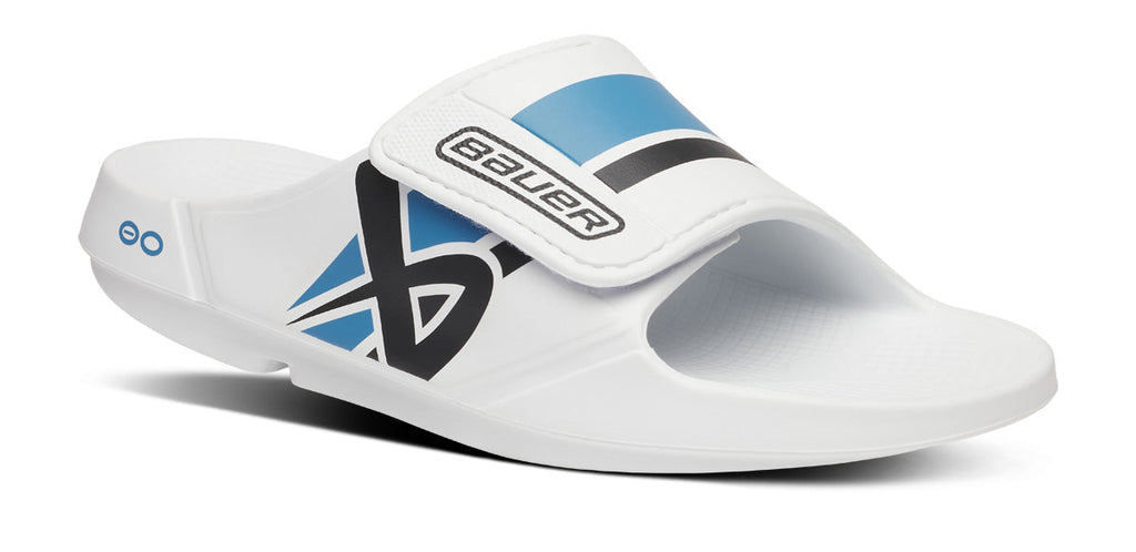 BAUER/OOFOS Men’s OOahh Sport Flex Sandal ?C White