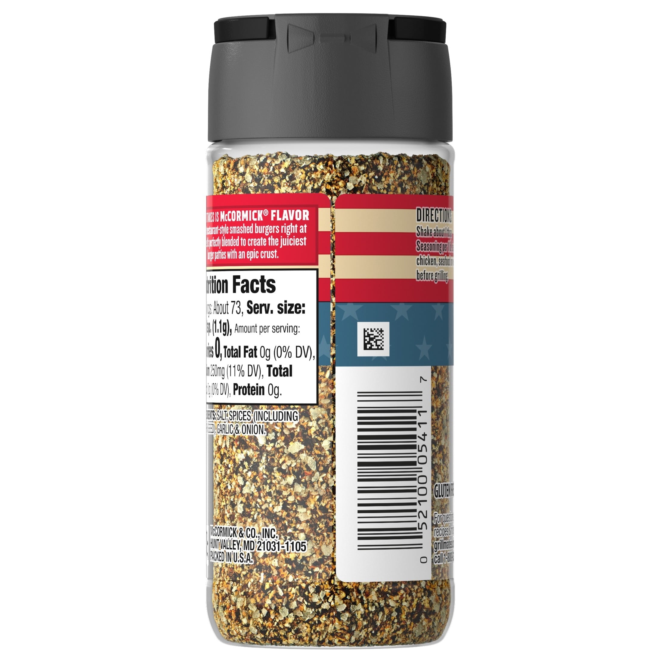 Seasoning, Smash Burger, 2.85 oz Bottle