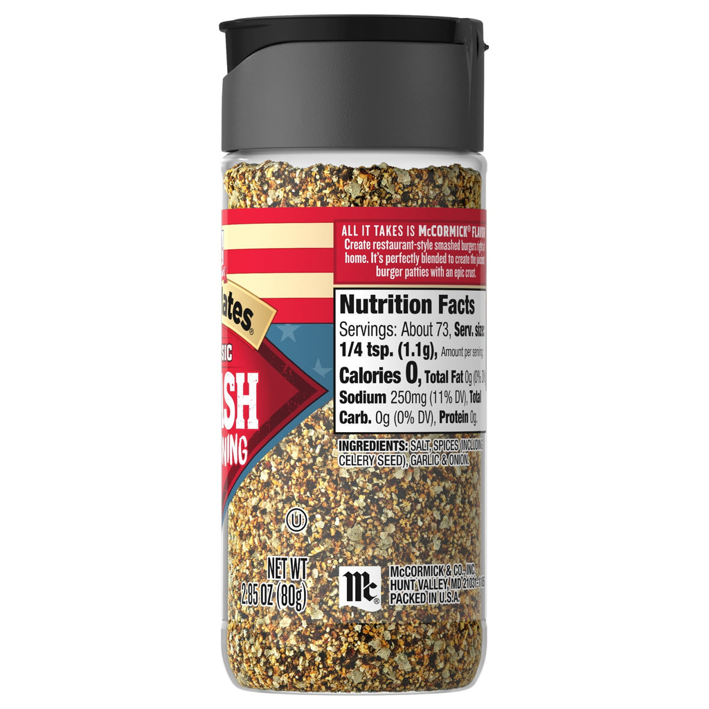 Seasoning, Smash Burger, 2.85 oz Bottle