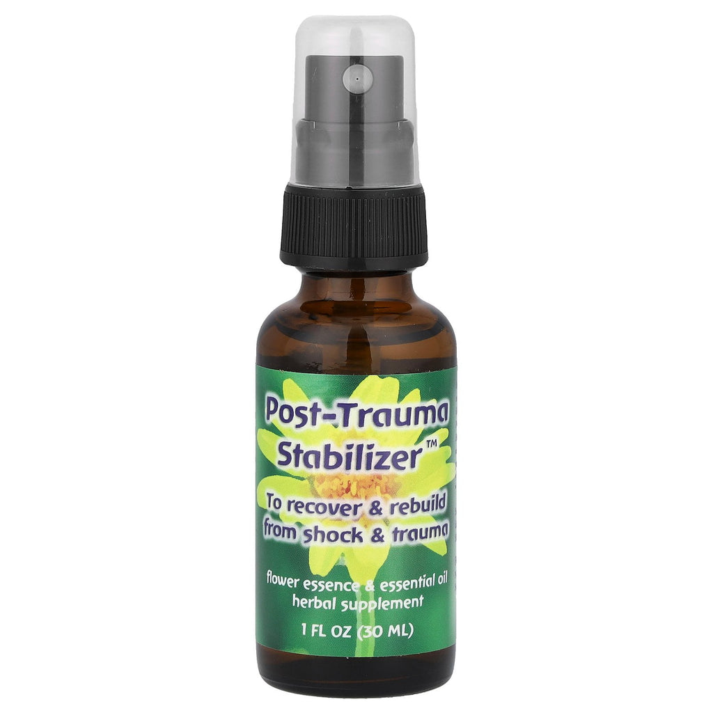 Flower Essence Services Post-Trauma Stabilizer, Flower Essence &amp; Essential Oil, 1 fl oz (30 ml)