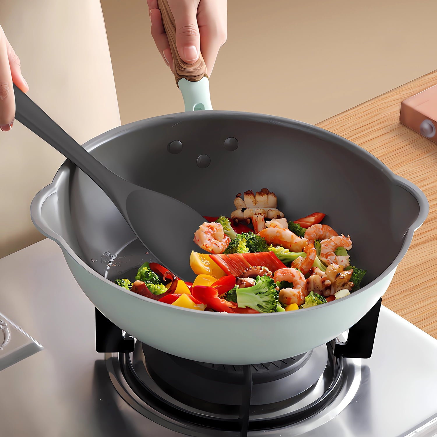 Black Silicone Cooking Utensils Set - 446°F Kitchen Utensils,Turner Tongs,Spatula,Spoon,Brush,Whisk,Kitchen Utensil Gadgets Tools Set for Nonstick Cookware, (BPA Free)