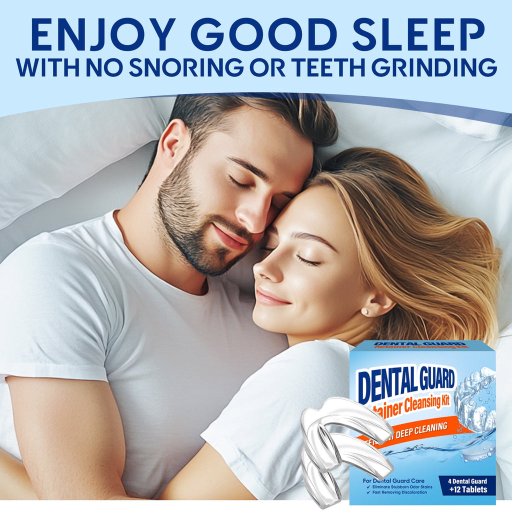 for Grinding Teeth at Night, Teeth Grinding for Sleeping, Sleep with 12 Cleaning Tablets, Anti Snoring Mouthpiece, Night Guards for Teeth Grinding, 4Pack