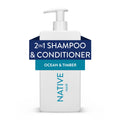 Moisturizing 2-in-1 Mens Shampoo and Conditioner Ocean and Timber 16.5 fl oz