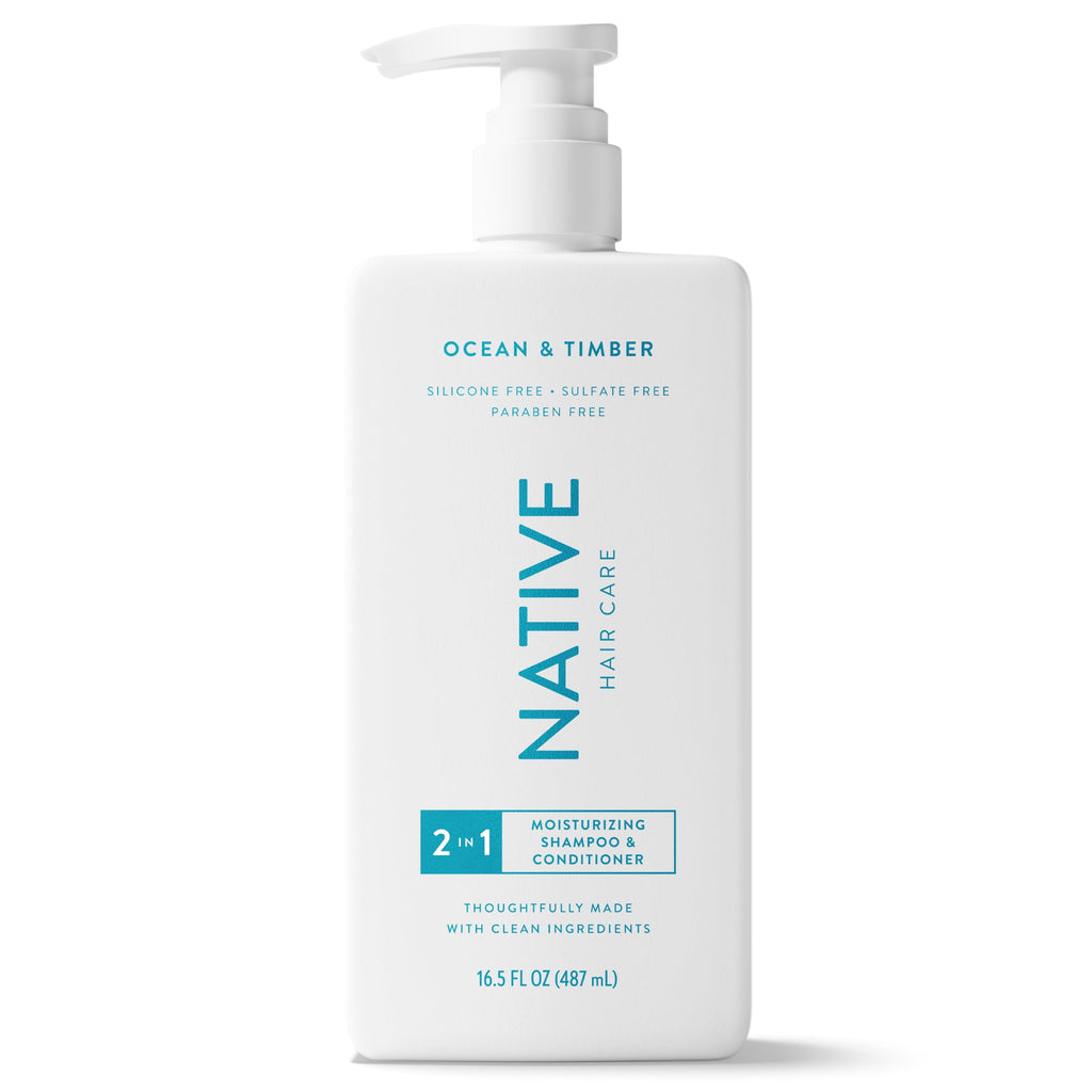 Moisturizing 2-in-1 Mens Shampoo and Conditioner Ocean and Timber 16.5 fl oz