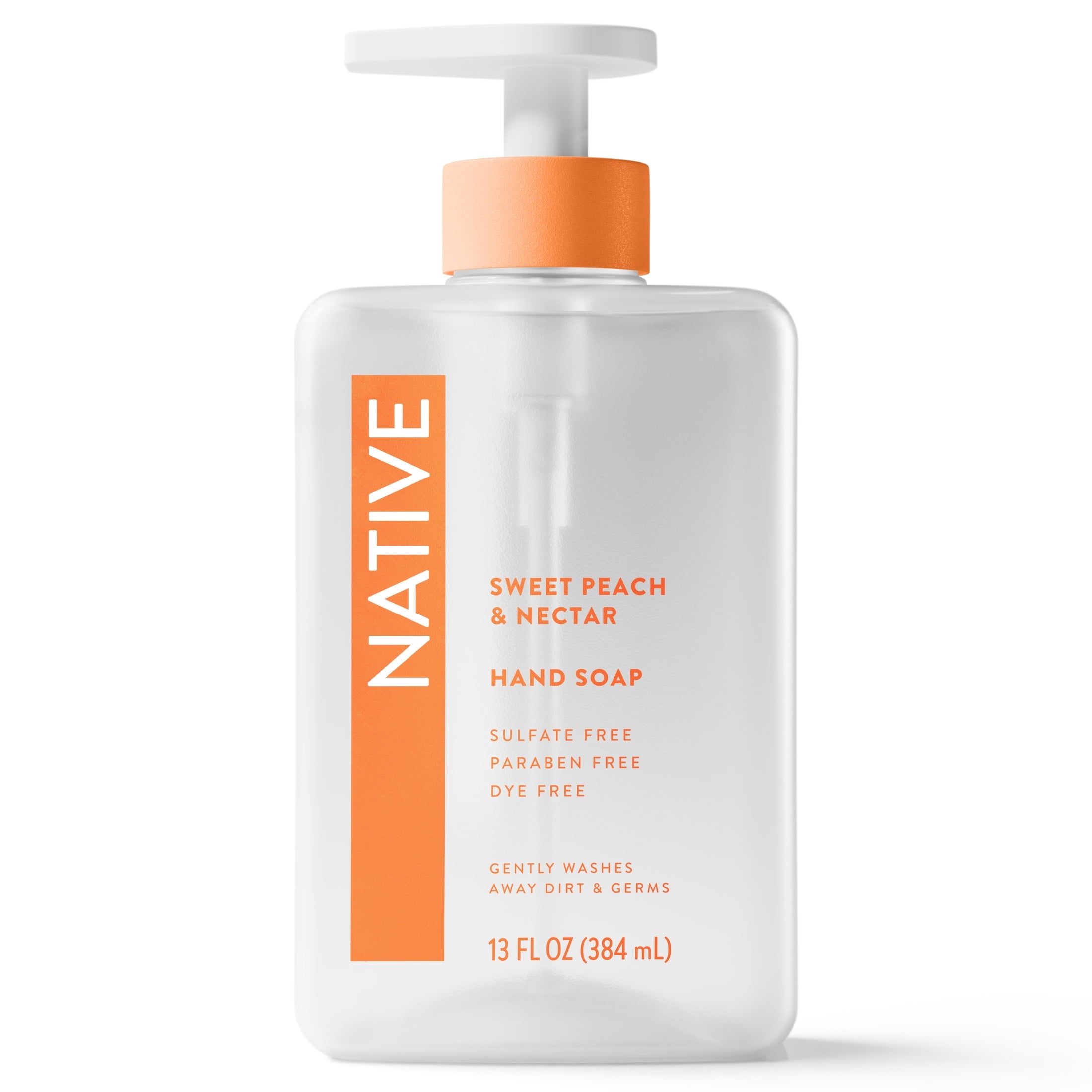 Liquid Hand Soap, Sweet Peach &amp; Nectar, Non-drying, Naturally Derived Cleansers, Sulfate Free, 13 fl oz