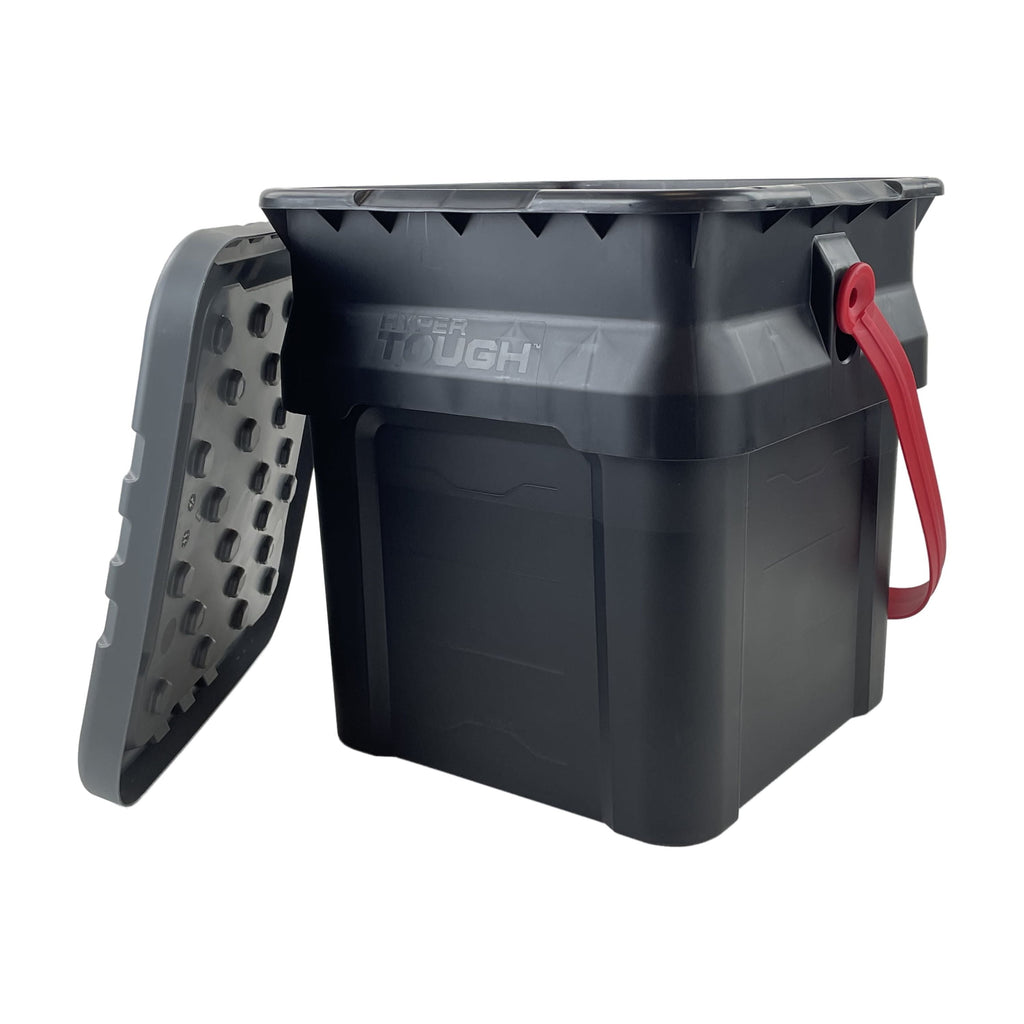 5 Gallon Heavy Duty Plastic Material Bucket Tote, Black, Adult