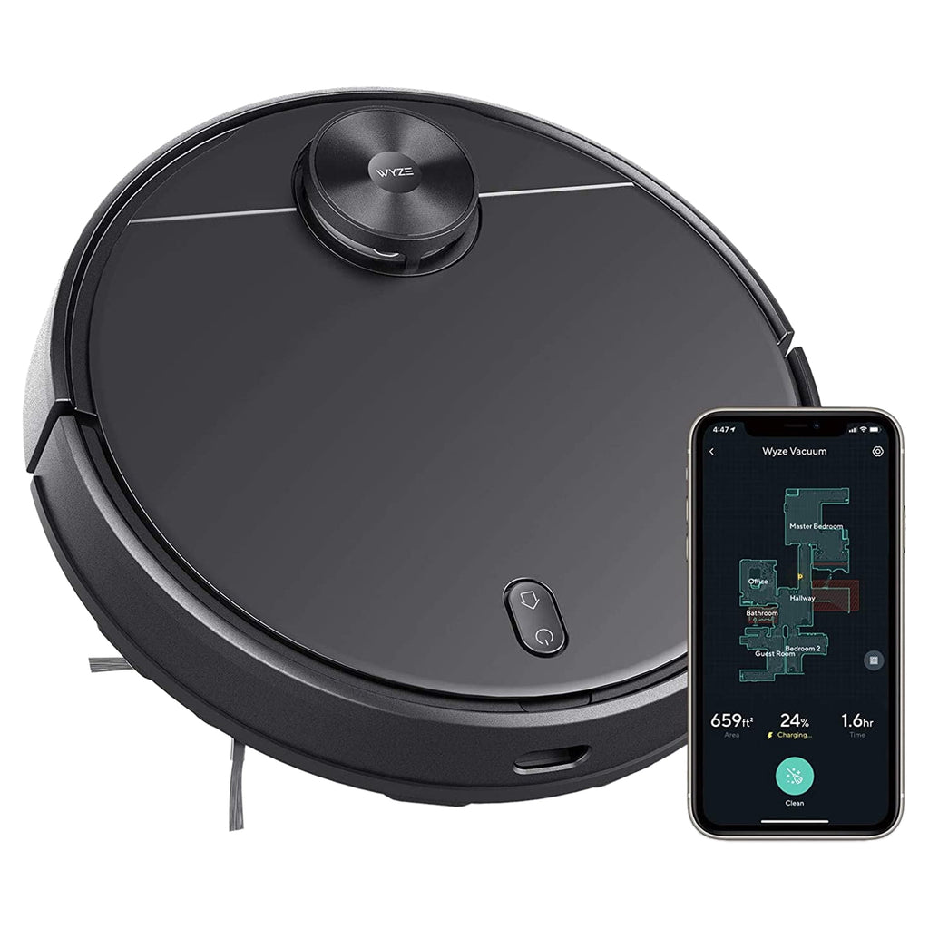 Wi-Fi Connected Robotic Vacuum with LiDAR Room Mapping, Ideal for Pet Hair, Hard Floors and Carpets