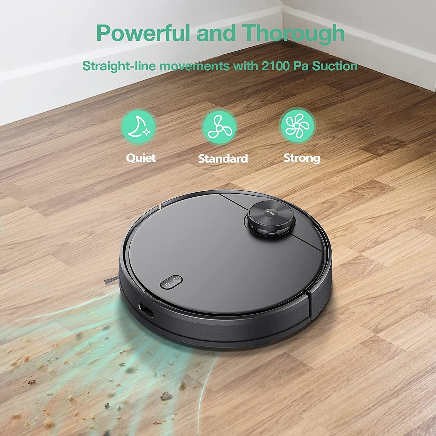 Wi-Fi Connected Robotic Vacuum with LiDAR Room Mapping, Ideal for Pet Hair, Hard Floors and Carpets