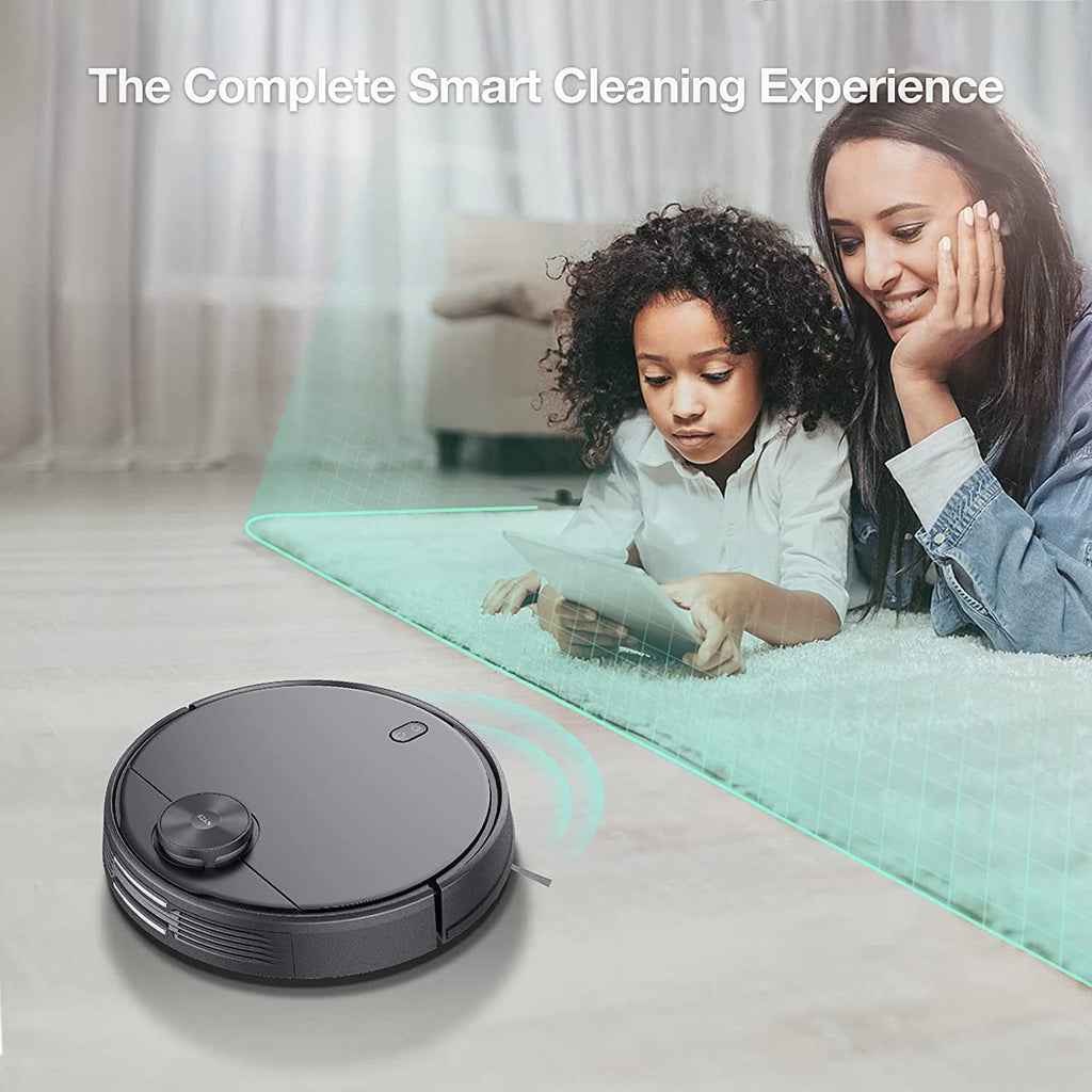 Wi-Fi Connected Robotic Vacuum with LiDAR Room Mapping, Ideal for Pet Hair, Hard Floors and Carpets
