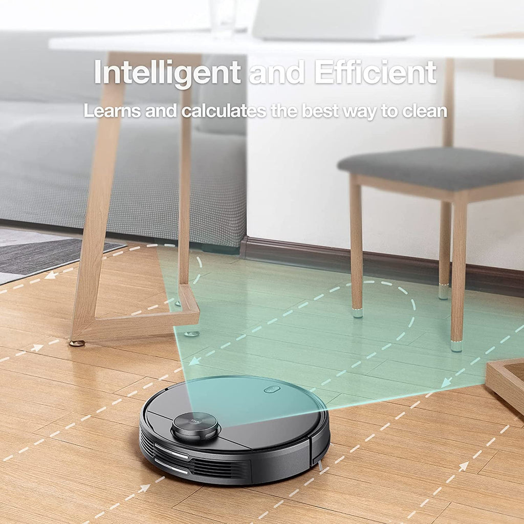 Wi-Fi Connected Robotic Vacuum with LiDAR Room Mapping, Ideal for Pet Hair, Hard Floors and Carpets