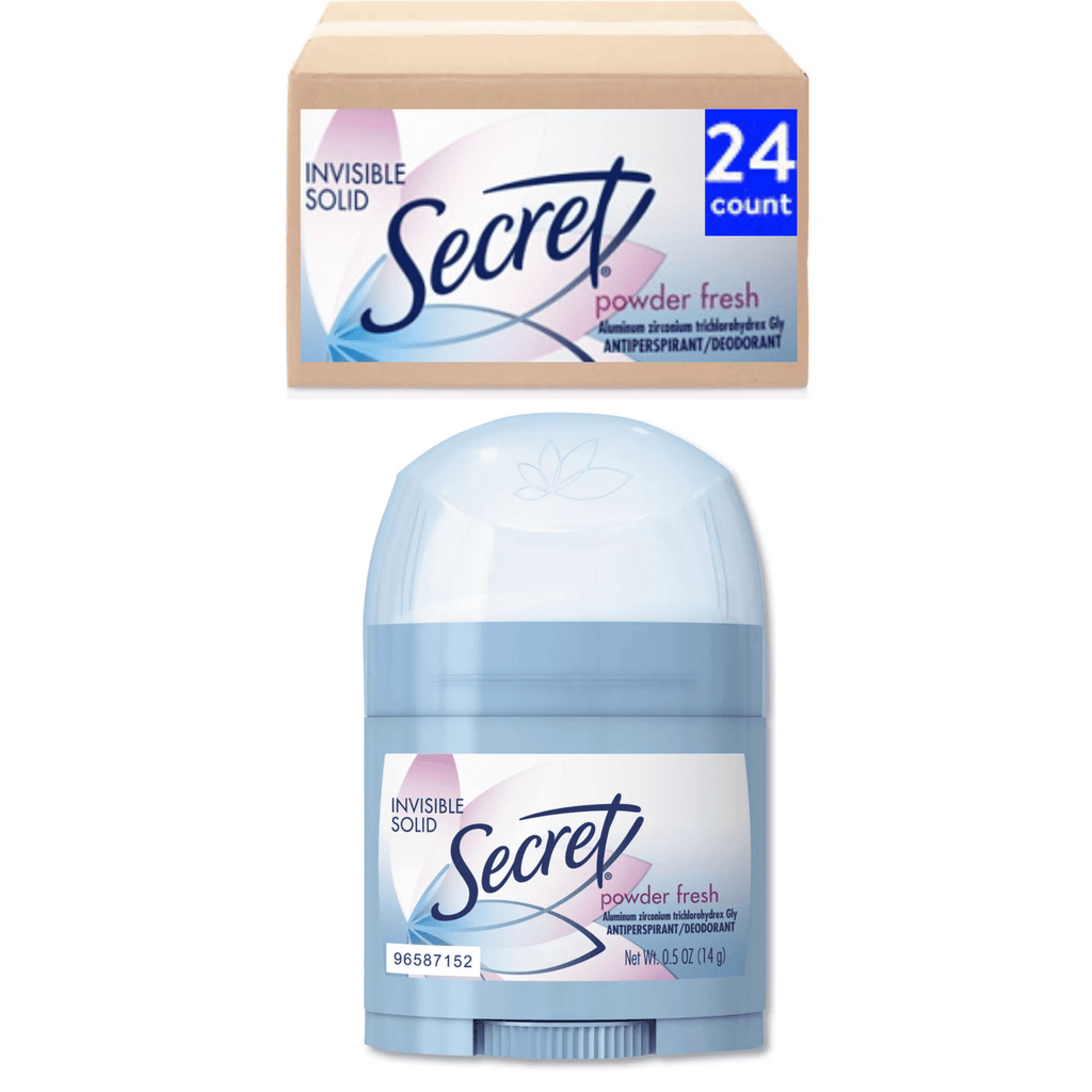 Invisible Solid Female Antiperspirant Deodorant, Powder Fresh, 0.5 oz. (Pack Of 24)