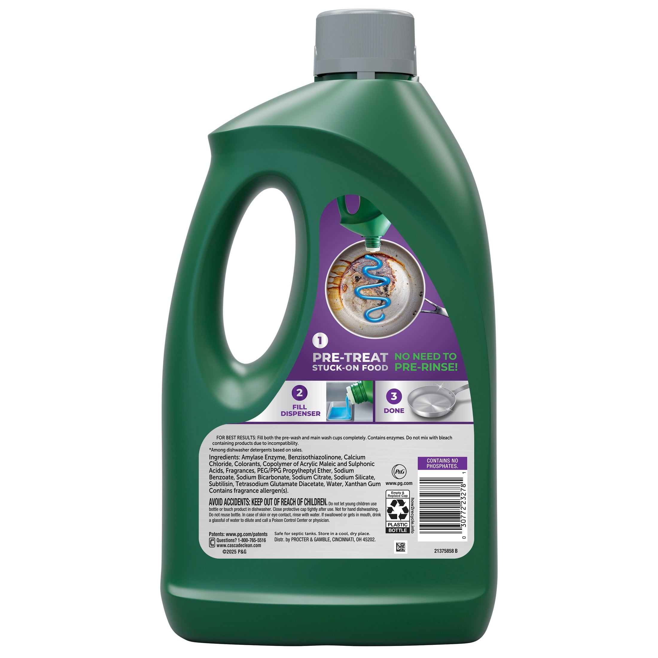 Platinum Dishwashing Liquid Gel, Lemon, 75oz