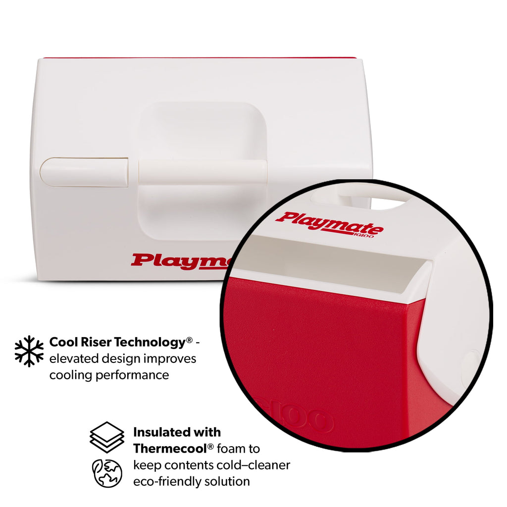 16 QT Playmate Elite Ice Chest Cooler,30 Can Capacity, Red