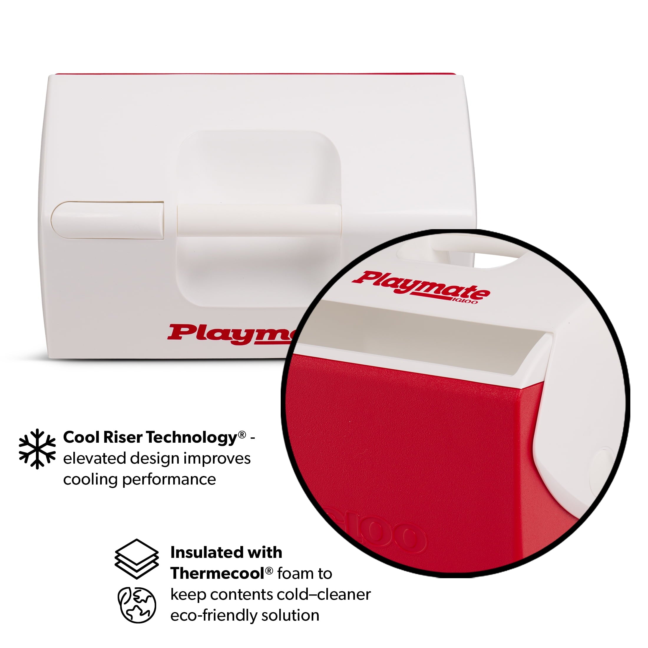 16 QT Playmate Elite Ice Chest Cooler,30 Can Capacity, Red