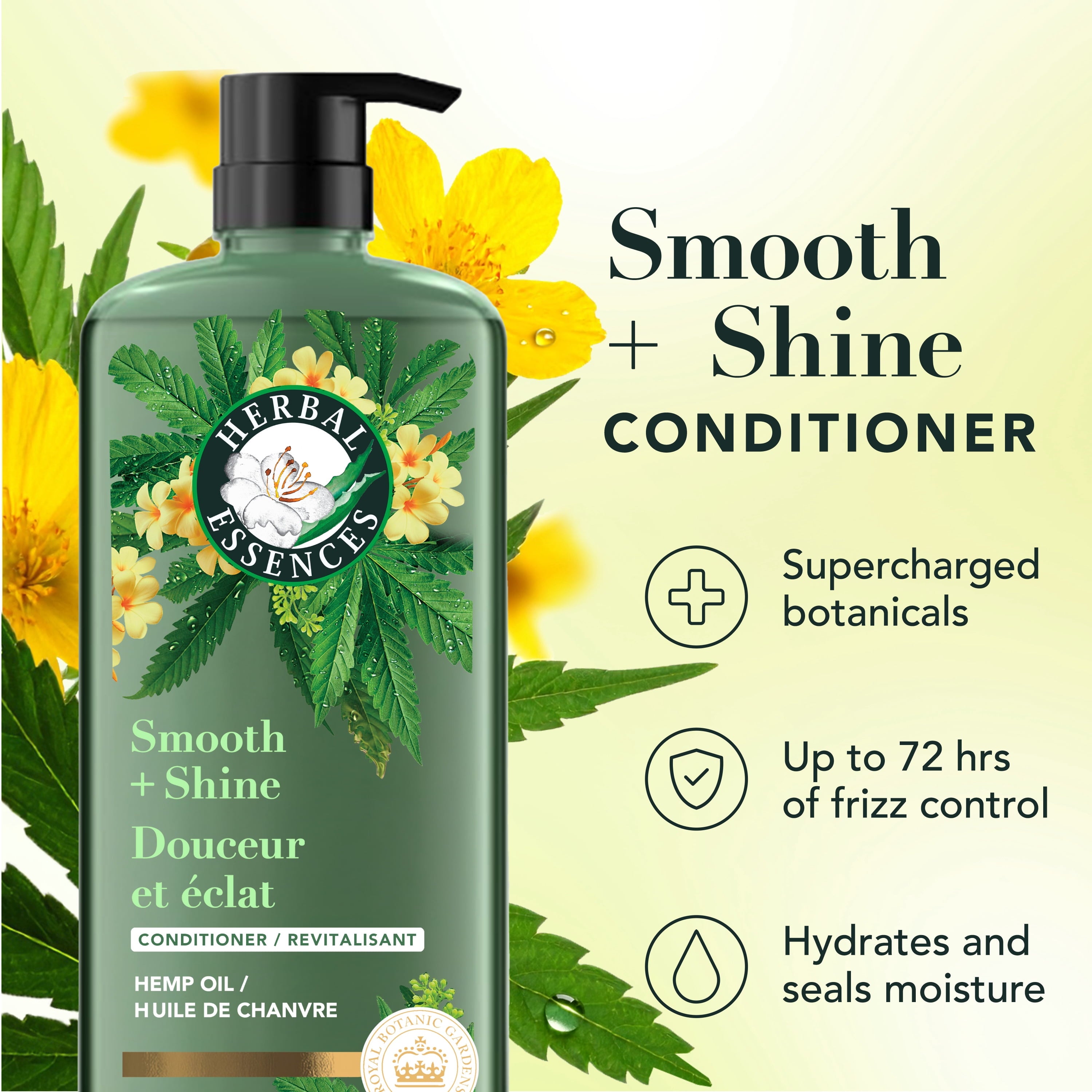 Smooth + Shine Hemp Sulfate Free Conditioner, 20.2 fl oz