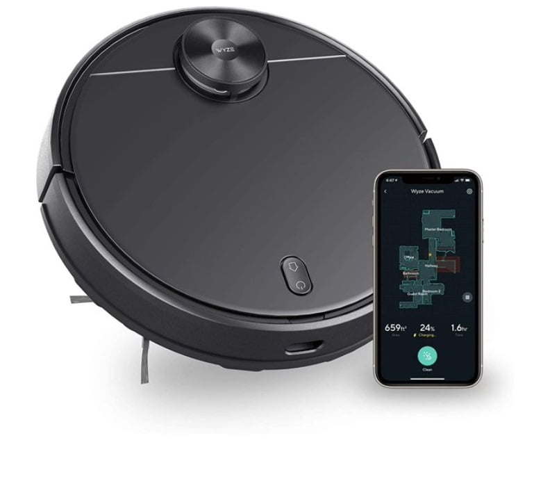 Wi-Fi Connected Robotic Vacuum with LiDAR Room Mapping, Ideal for, Hard Floors and Carpets