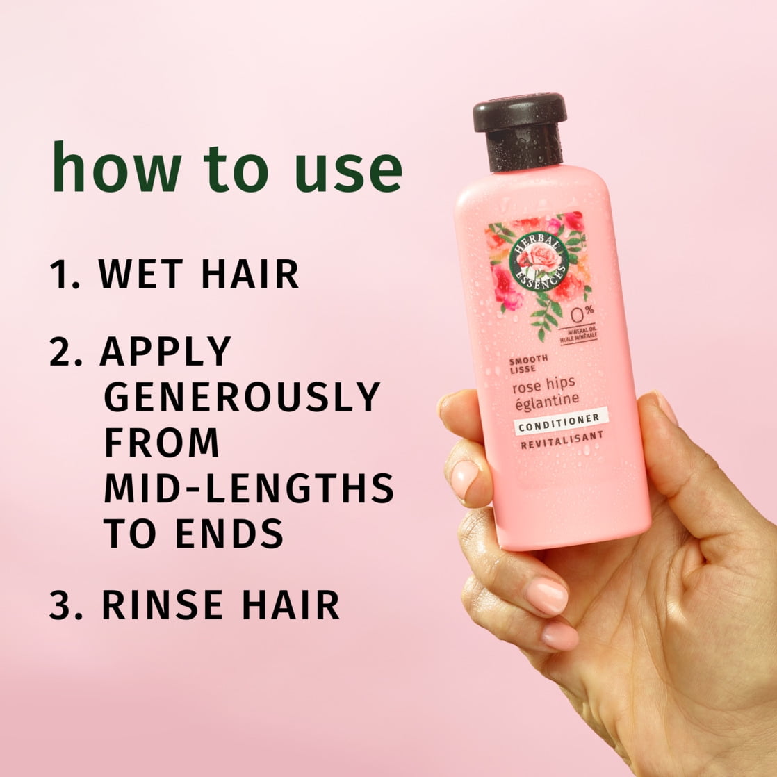 Rose Hips Smooth Conditioner, Travel Size, 3.38 fl oz