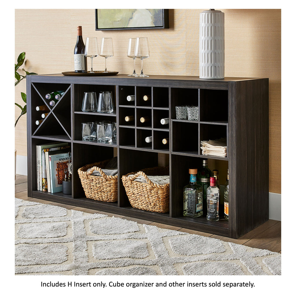 Better Homes &amp; Gardens H Shelf Insert for Cube Organizers, Tobacco Oak