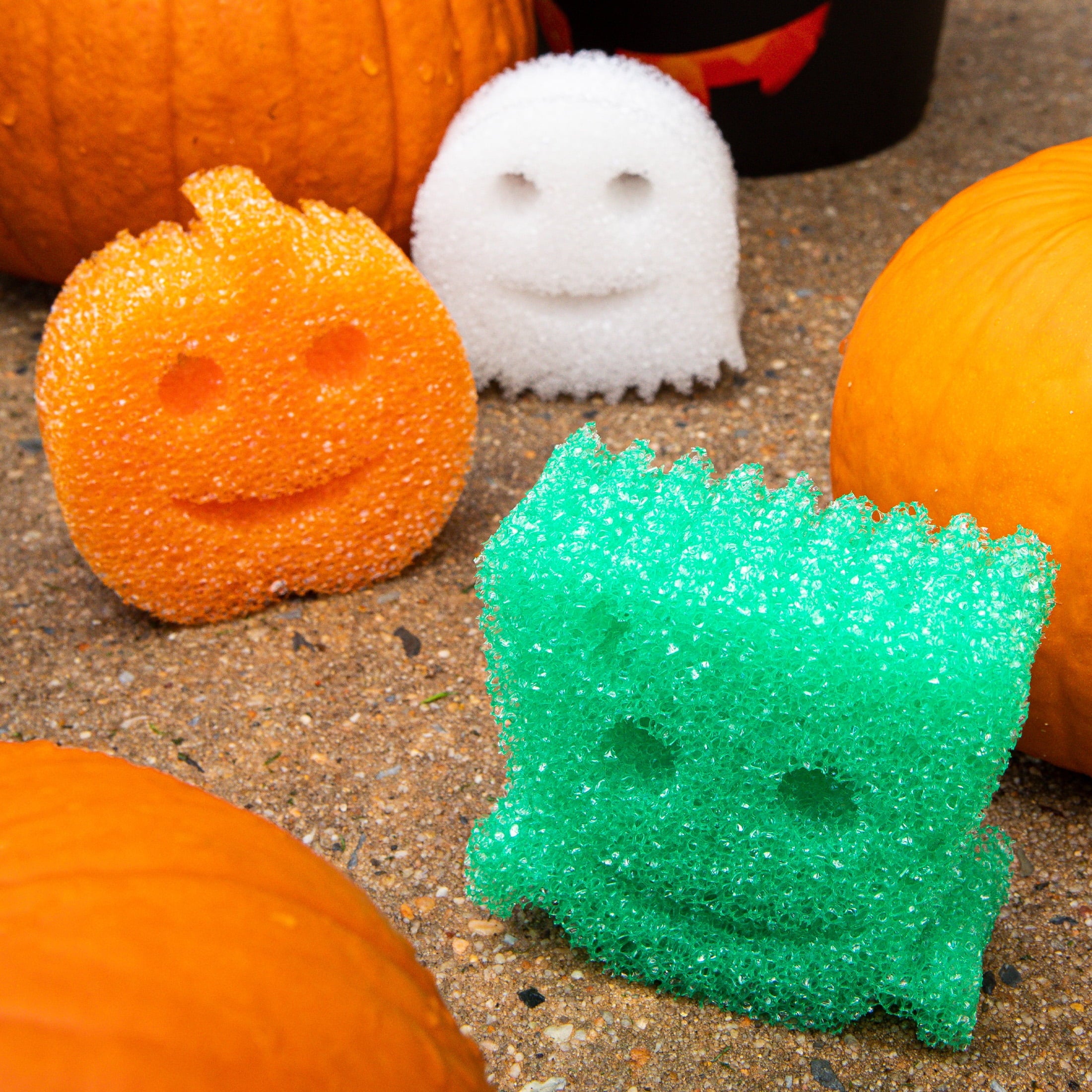 Special Edition Halloween Shapes Non-Scratch Cleaning Sponges, 3 Count