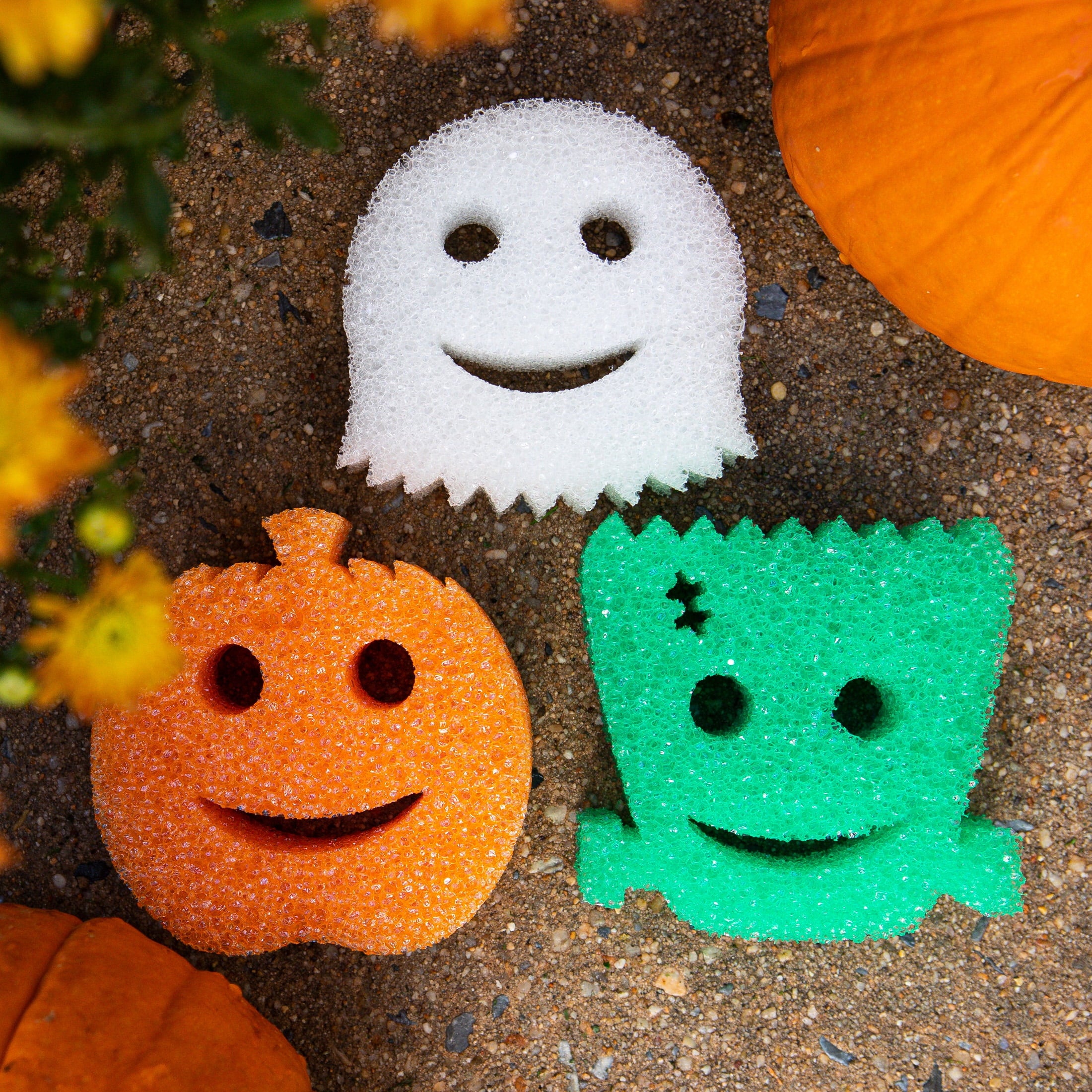Special Edition Halloween Shapes Non-Scratch Cleaning Sponges, 3 Count