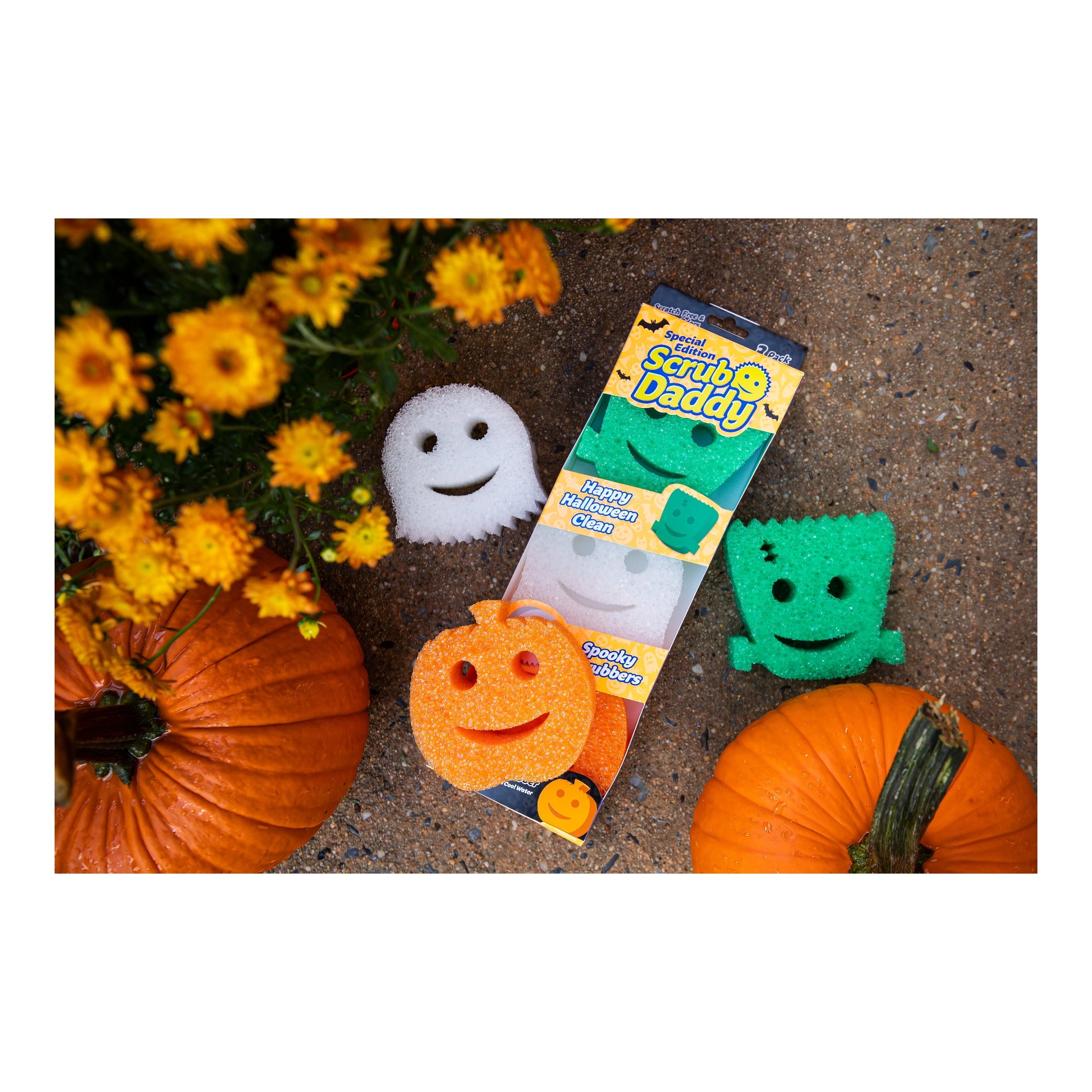 Special Edition Halloween Shapes Non-Scratch Cleaning Sponges, 3 Count