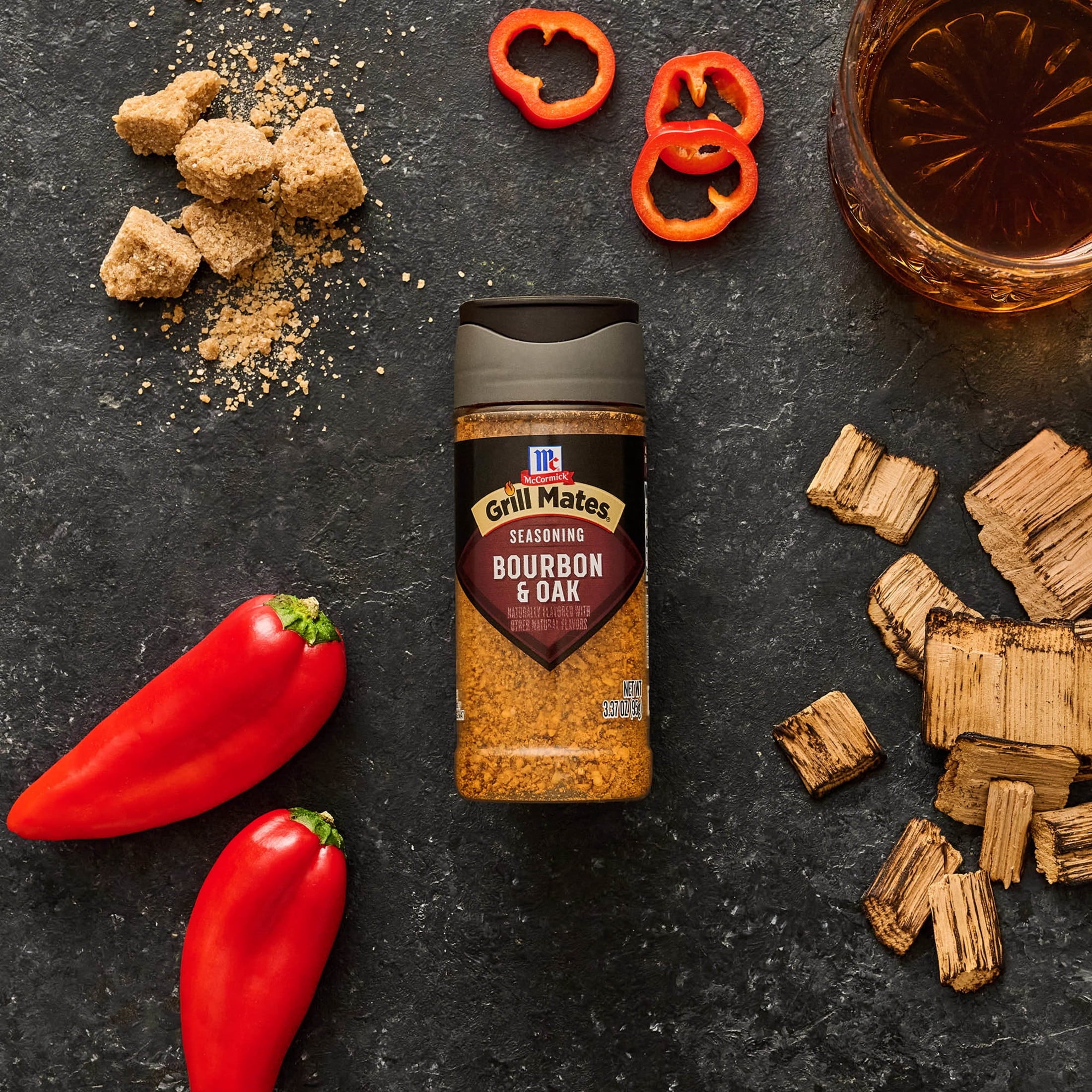 Bourbon &amp; Oak Seasoning, 3.37 oz Bottle