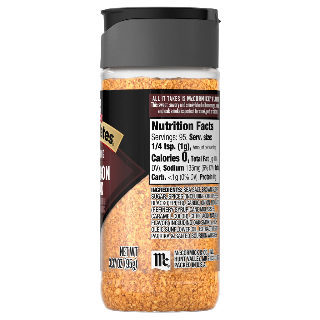 Bourbon &amp; Oak Seasoning, 3.37 oz Bottle