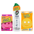 Scrub Mommy + Cif All Purpose Cleaning Cream, Original + Daddy Caddy - Multi Surface Household Cleaning Cream, Scratch-Free Multipurpose Dish Sponge + Kitchen Sponges Caddy