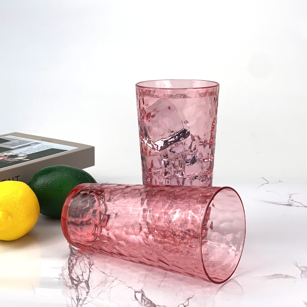 24-Ounce Plastic Tumbler Acrylic Drinking Glasses, Plastic Cups, , , Shatter Proof, , Set of 8 ( Multicolor )