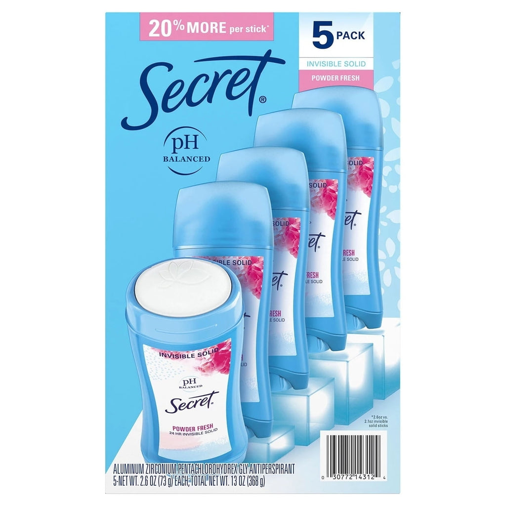 Invisible Solid Antiperspirant and Deodorant Powder Fresh 2.6 Oz (5 Ct)