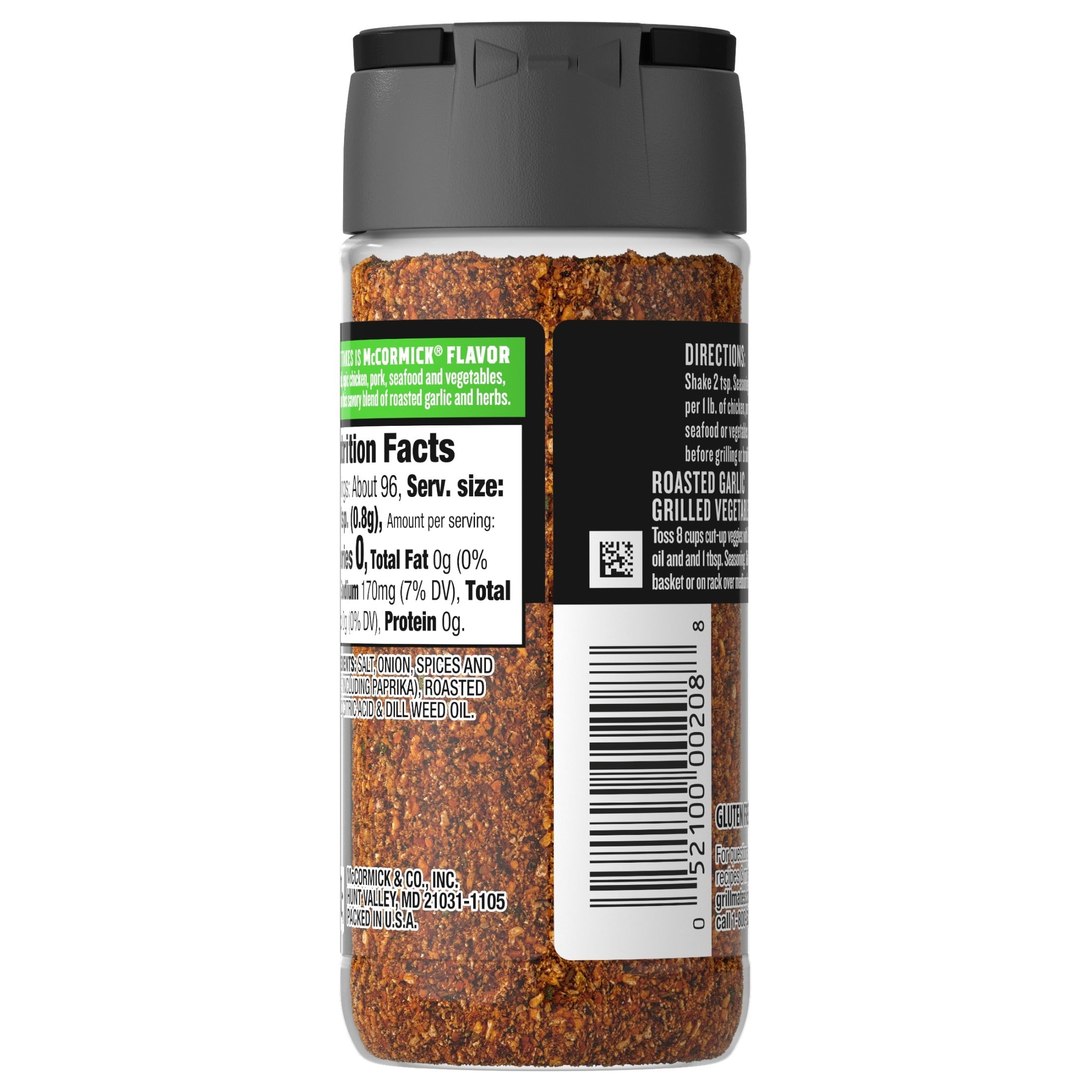 Roasted Garlic &amp; Herb Seasoning, 2.75 oz Bottle