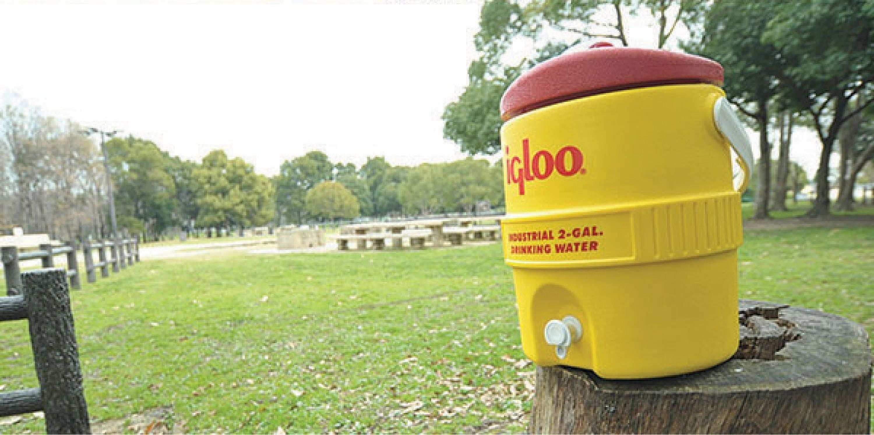 2-Gallon Insulated Water Cooler Jug - Portable Beverage Dispenser - Red