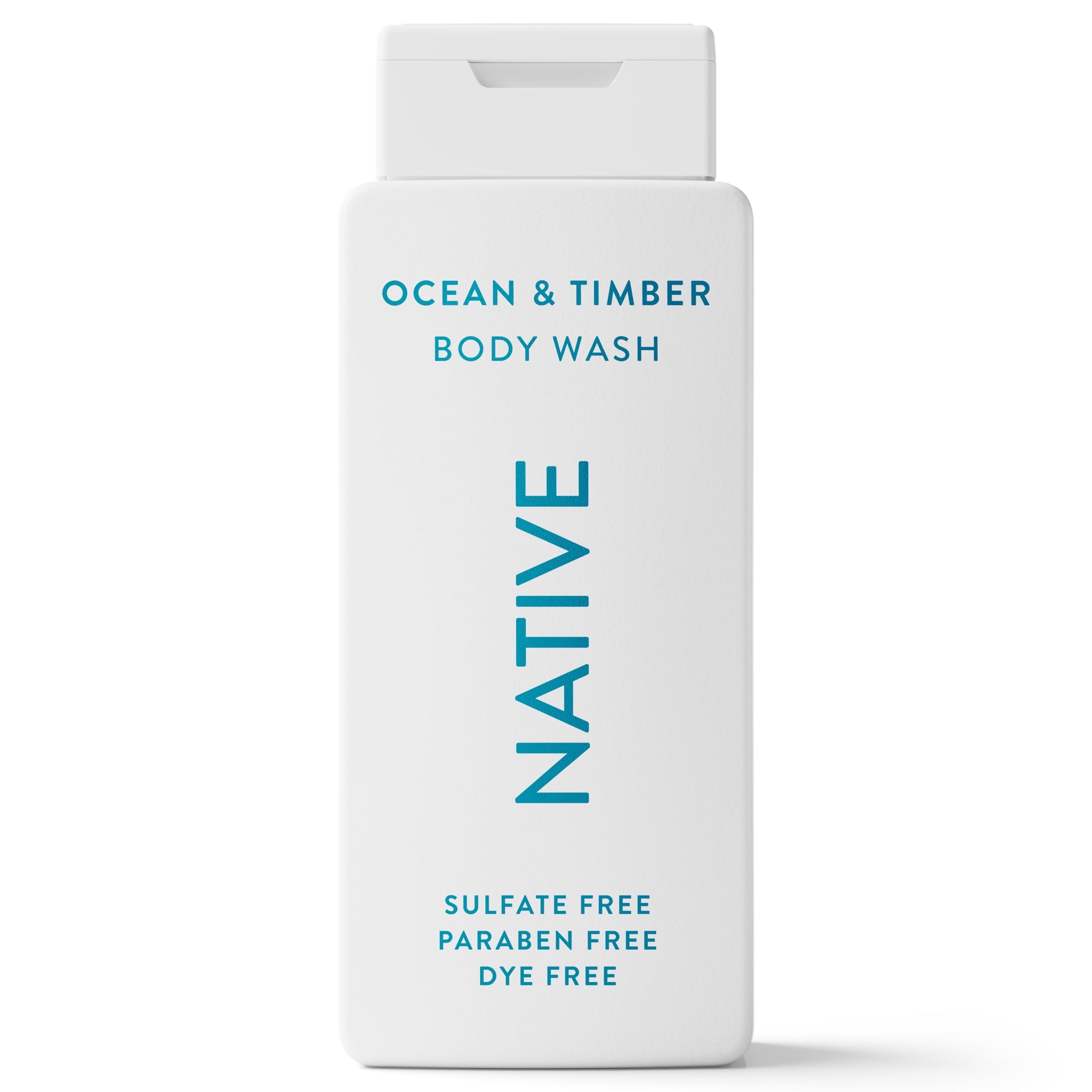 Body Wash, Ocean &amp; Timber, Sulfate Free, Naturally Derived Ingredients, 24hr Freshness, for Women &amp; Men, 18 fl oz