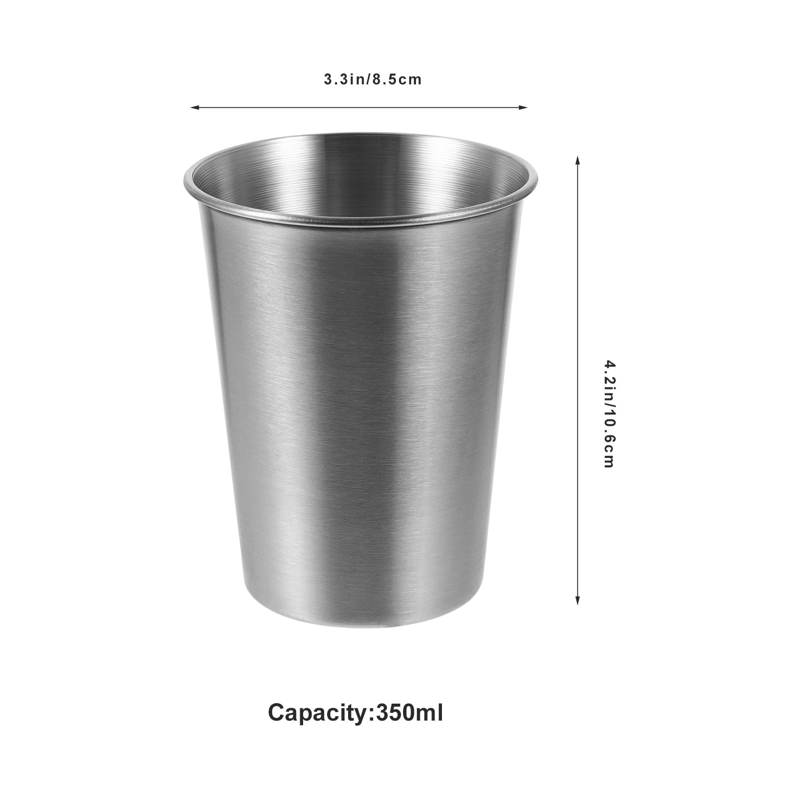 Milisten Set of 6 Stainless Steel Cups for Cocktails, Water, and Beverages Drinkware